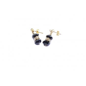 Stunning Black Crystal Drop Earrings